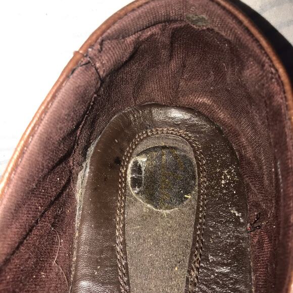 Clarks Brown Patchwork Leather Women’s Loafers - Picture 4 of 5